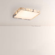 LuminaVein Square Marble Flush Mount - thebelacan