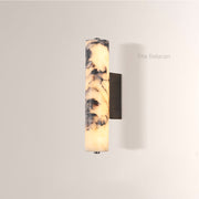 MarbleGlow Cylindrical Marble Wall Sconce - thebelacan