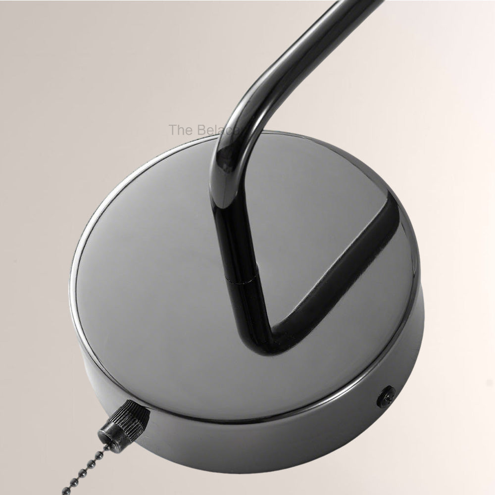 MarbleGlow Dome-Shade Curved Arm Wall Sconce - thebelacan