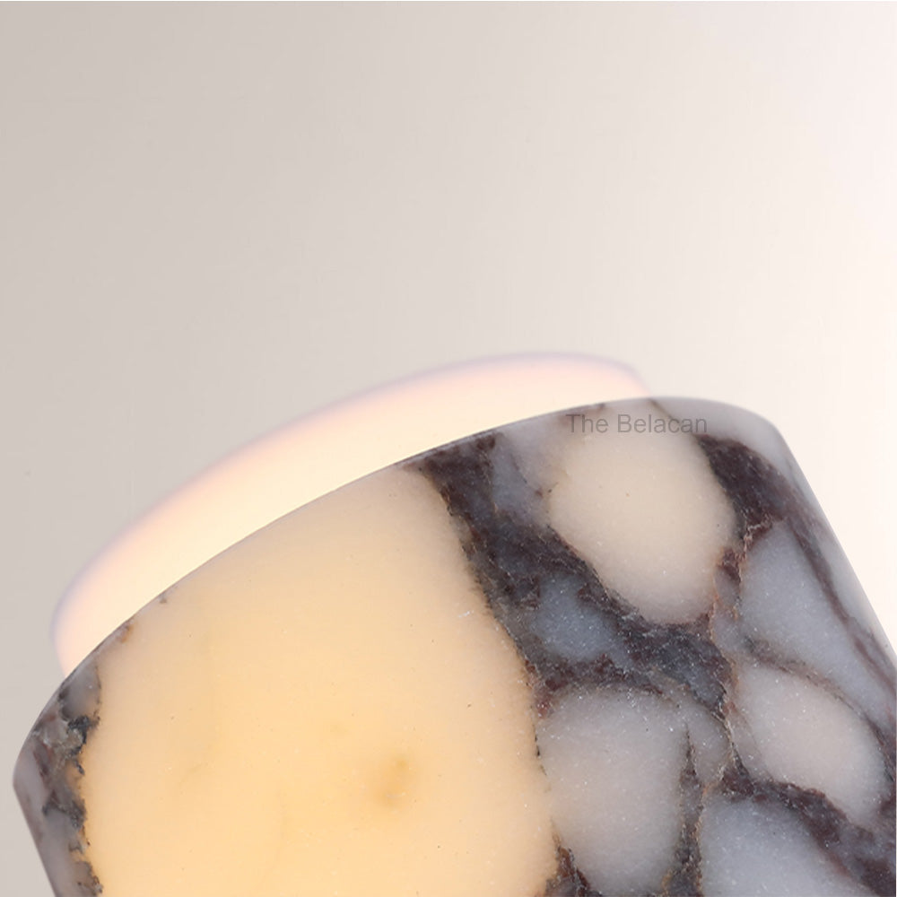 MarbleGlow Dual-Marble Cylinder Wall Sconce - thebelacan