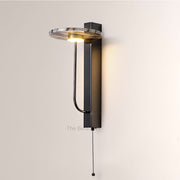 MarbleGlow Linear-Mount Disc Marble Wall Sconce - thebelacan