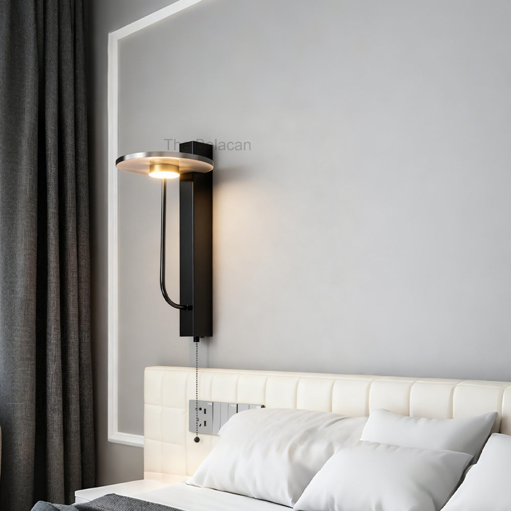 MarbleGlow Linear-Mount Disc Marble Wall Sconce - thebelacan