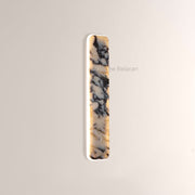 MarbleGlow Linear Slab Marble Wall Sconce - thebelacan