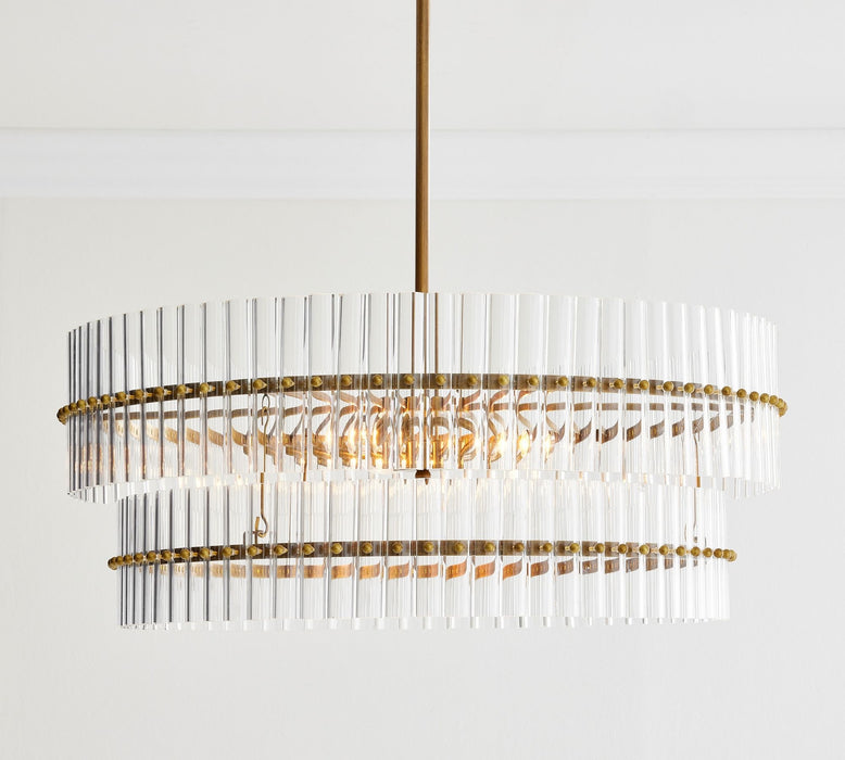 Molly Crystal Round 2-Tiered Chandelier - thebelacan