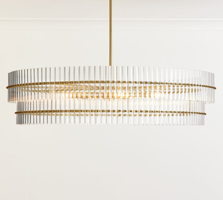 Molly Crystal Round 2-Tiered Chandelier - thebelacan