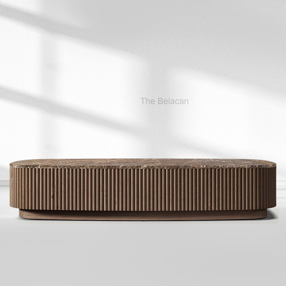 MulRegal Emperador Plinth Coffee Table - thebelacan