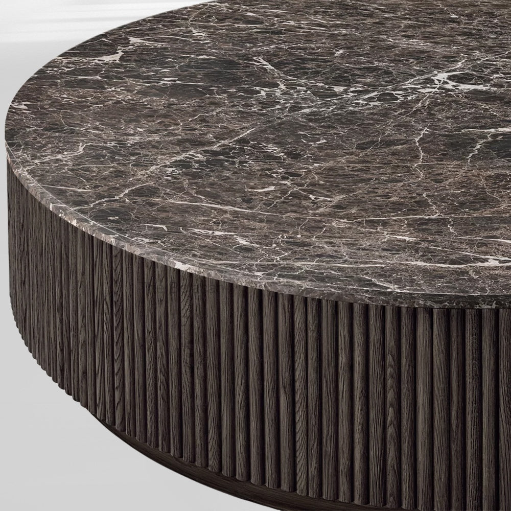 MulRegal Emperador Plinth Round Coffee Table - thebelacan