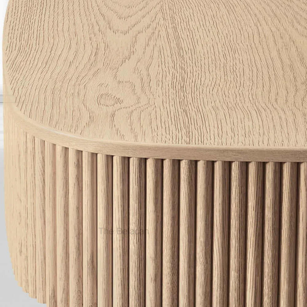 MulRegal Oak Wood Coffee Table - thebelacan