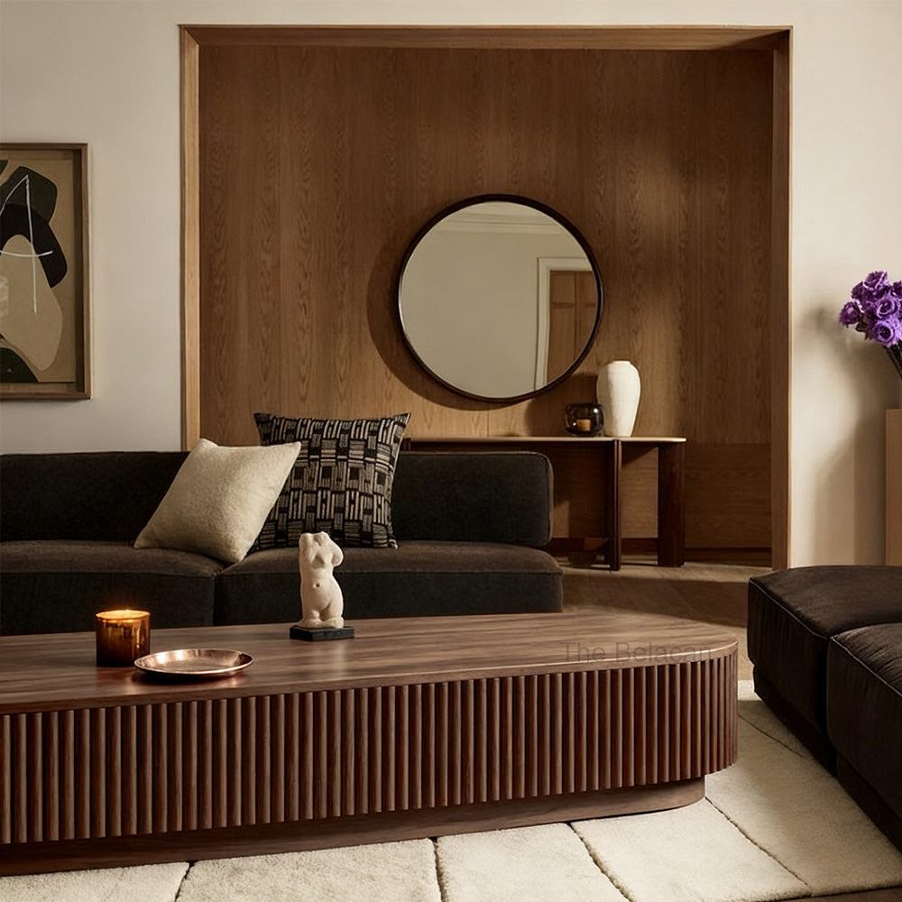 MulRegal Oak Wood Coffee Table - thebelacan