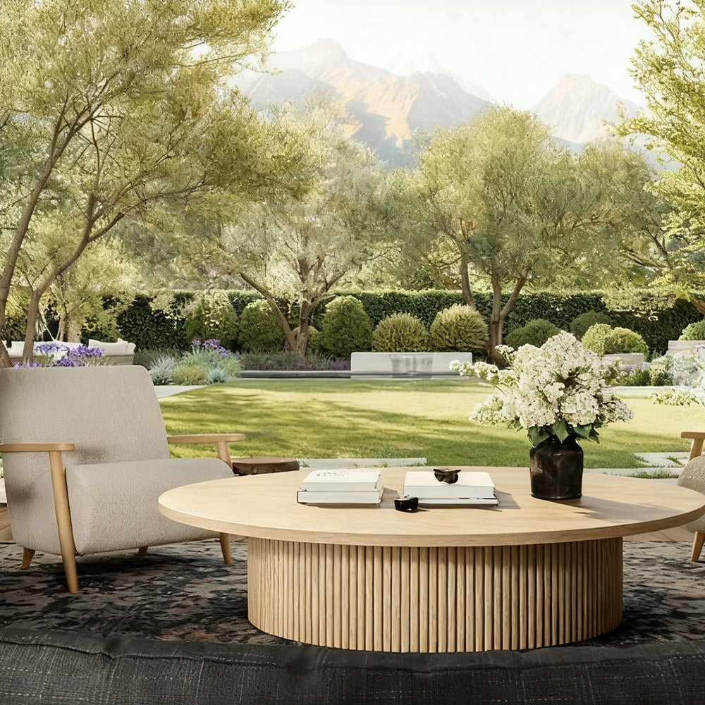 MulRegal Pedestal Round Coffee Table - thebelacan