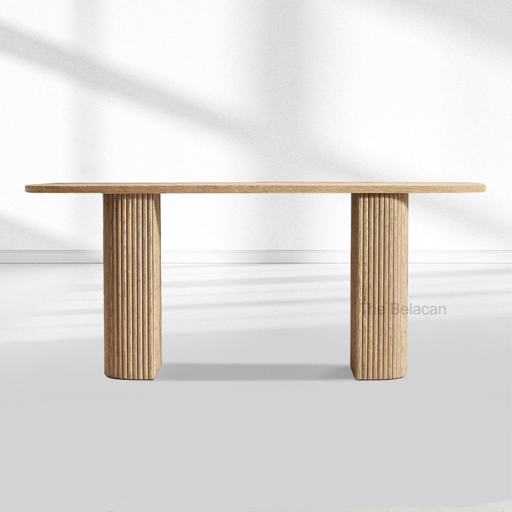 MulRegal Plank Wood Console Table - thebelacan