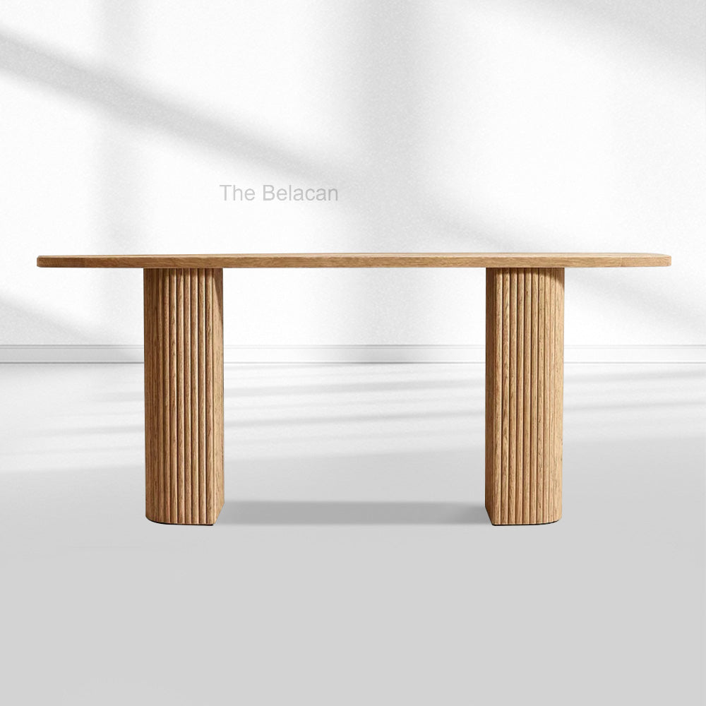 MulRegal Plank Wood Console Table - thebelacan