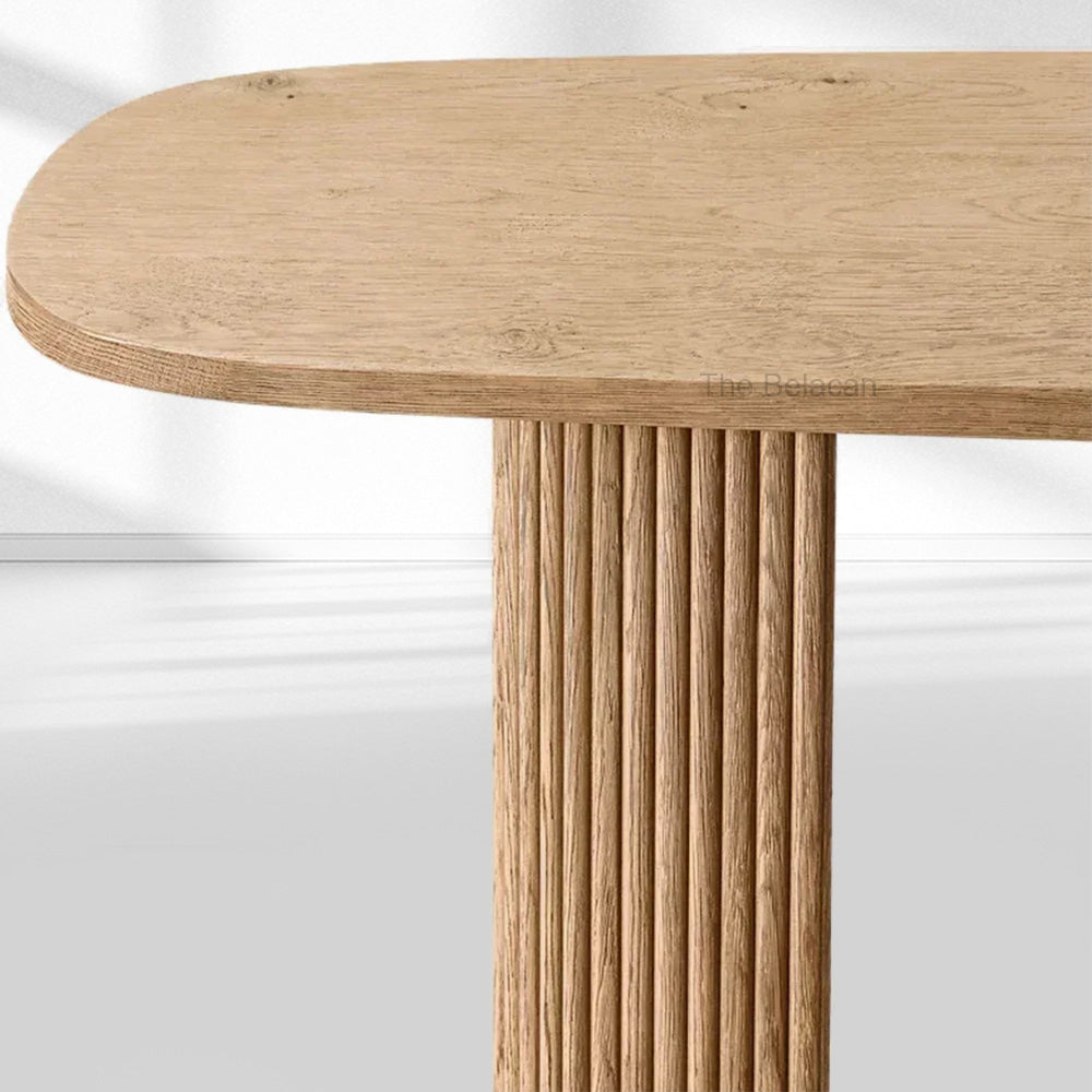 MulRegal Plank Wood Console Table - thebelacan