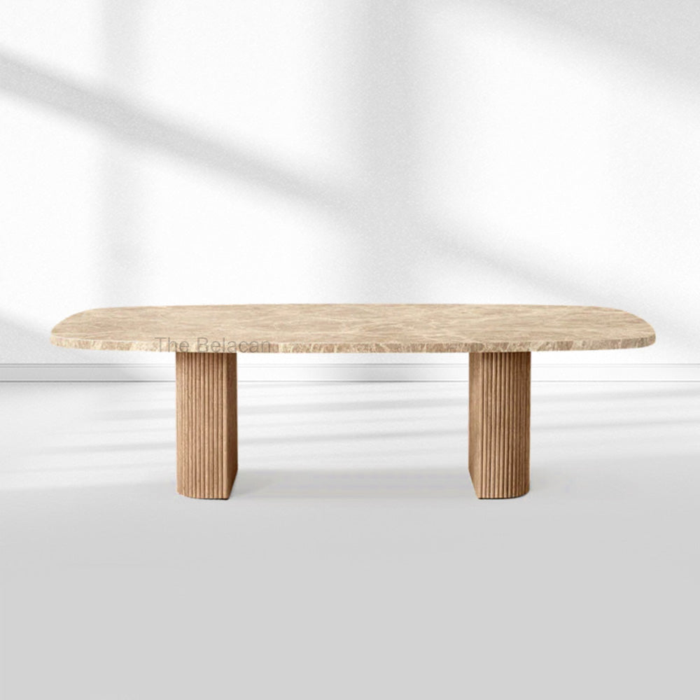 MulRegal Stone Rectangular Dining Table - thebelacan