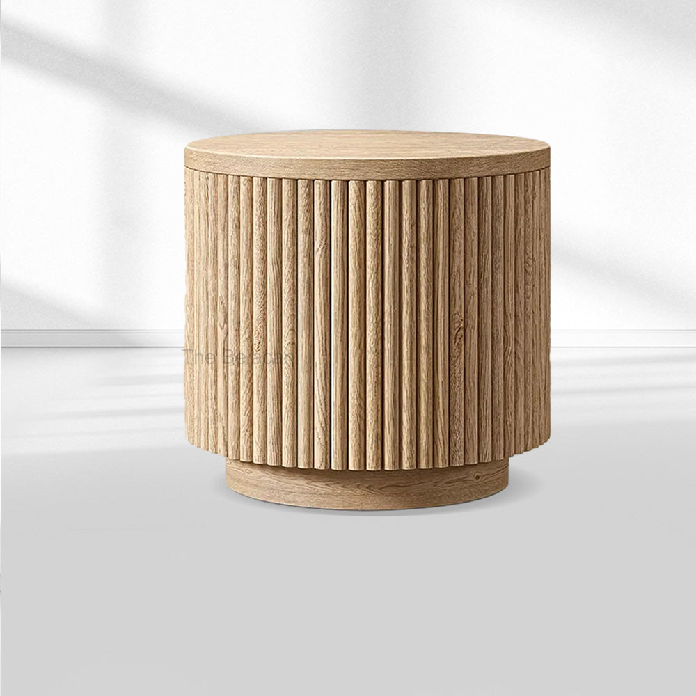 MulRegal Wood Round Side Table - thebelacan