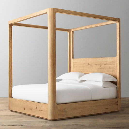 Oser Wood Canopy Bed - thebelacan