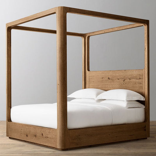 Oser Wood Canopy Bed - thebelacan