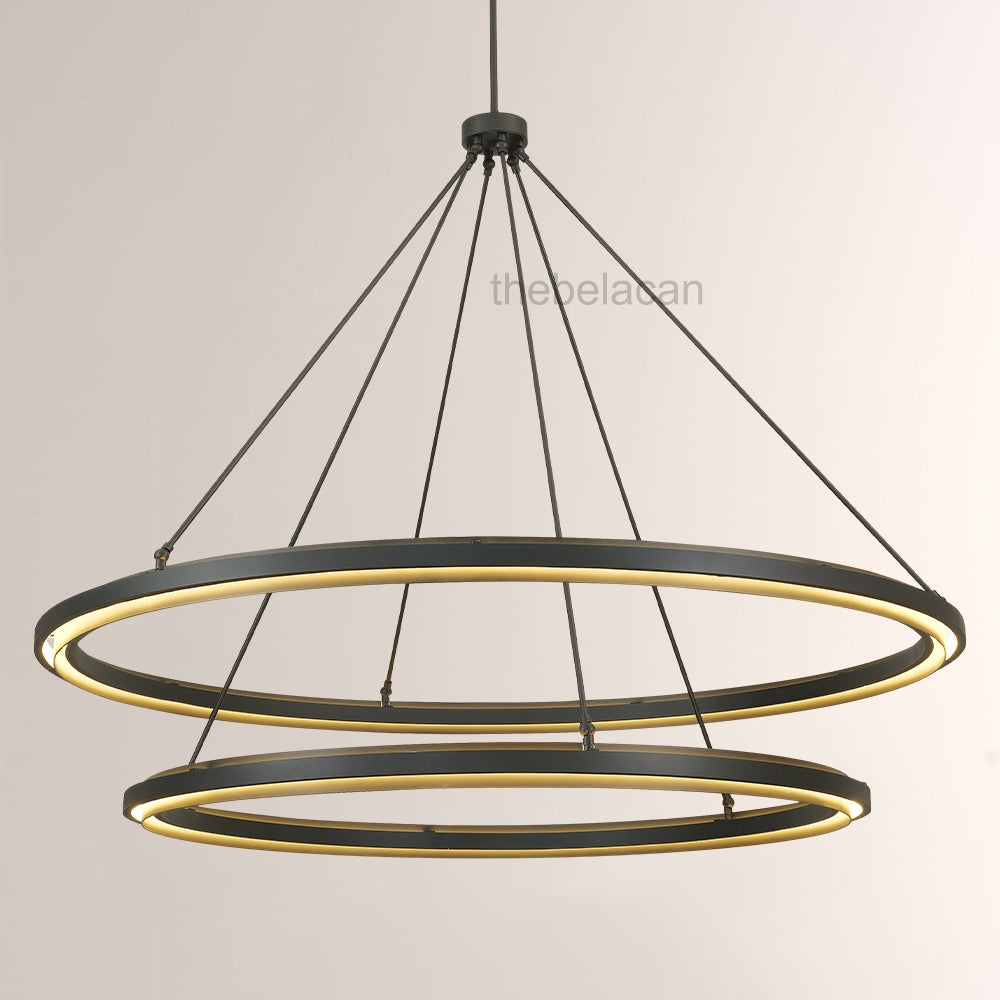 Peral 2-Tier Round Chandelier 60"