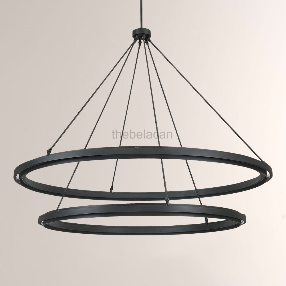 Peral 2-Tier Round Chandelier 60"