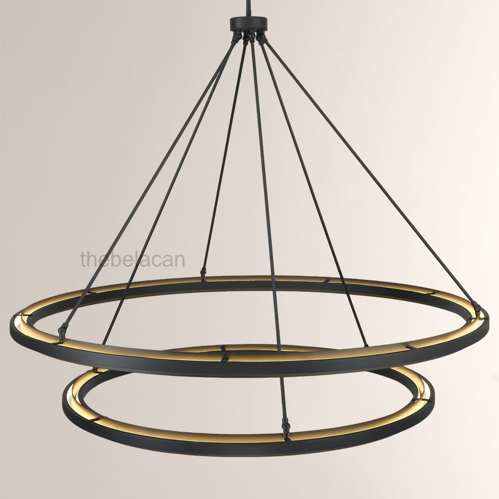Peral 2-Tier Round Chandelier 60"