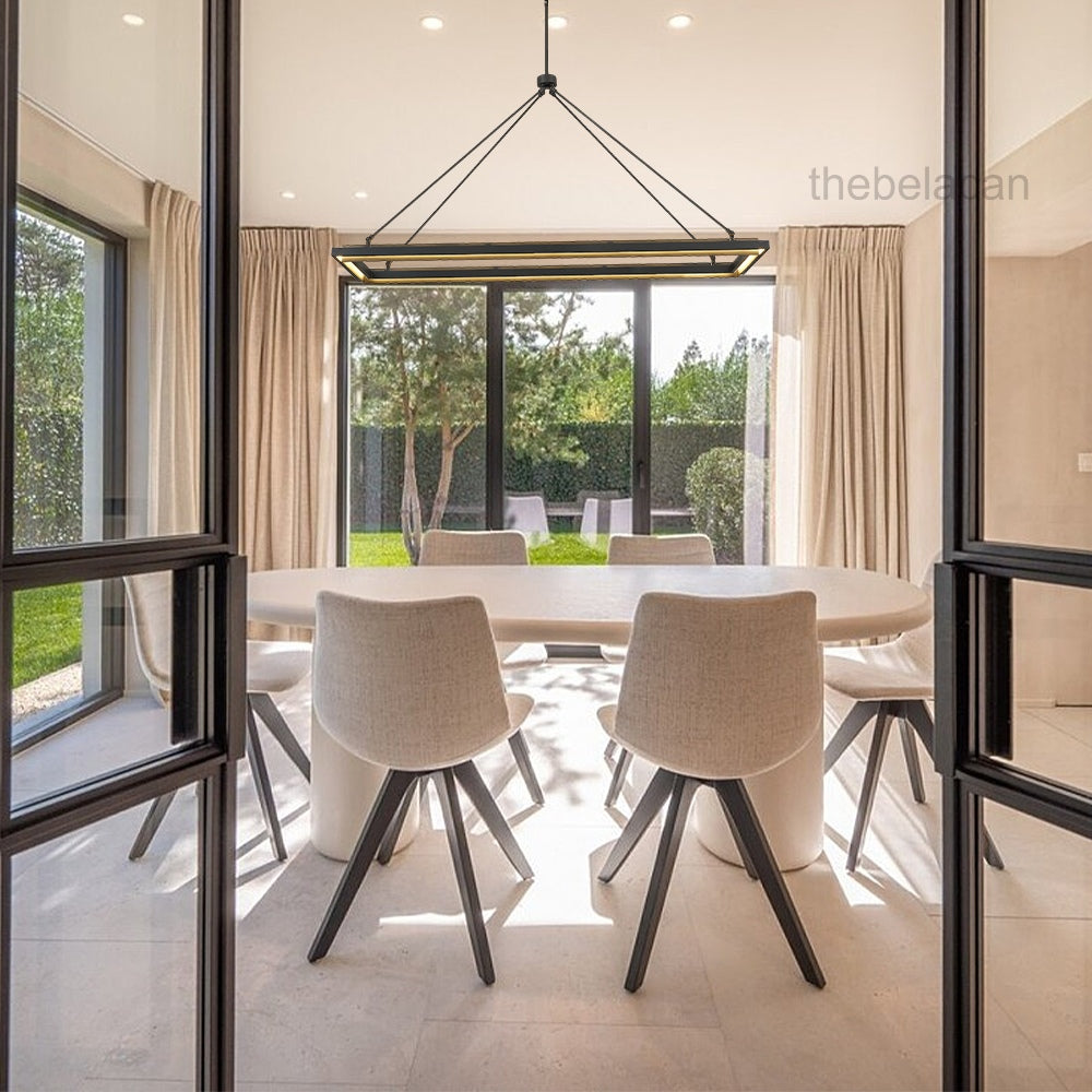 Peral Rectangular Chandelier 48"/62" - thebelacan