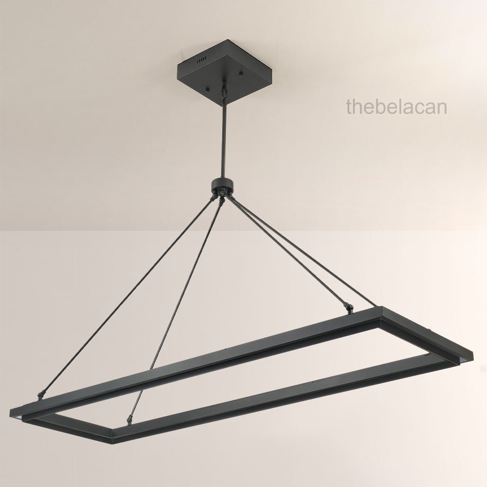 Peral Rectangular Chandelier 48"/62" - thebelacan