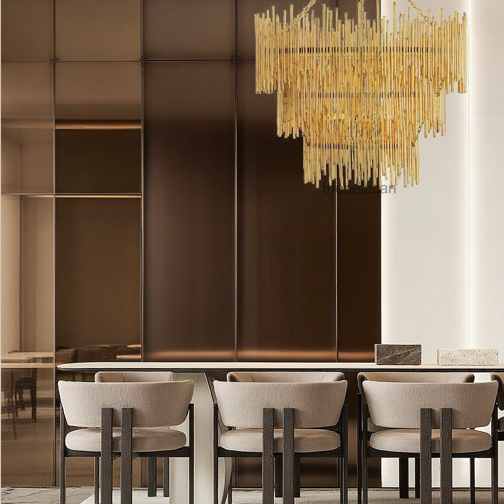 Prestige American Retro Style Three Tiered Circular Chandelier - thebelacan