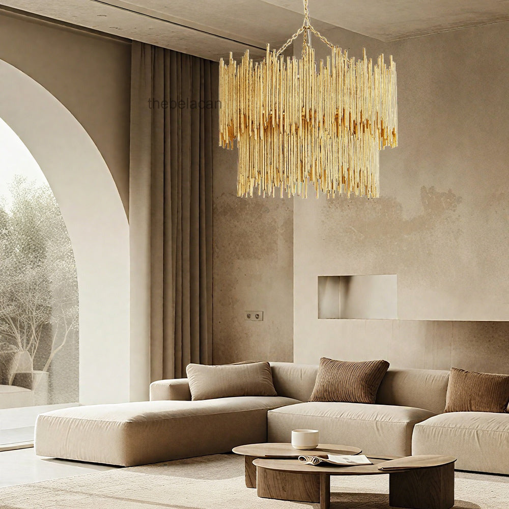 Prestige American Retro Style Two Tiered Circular Chandelier - thebelacan