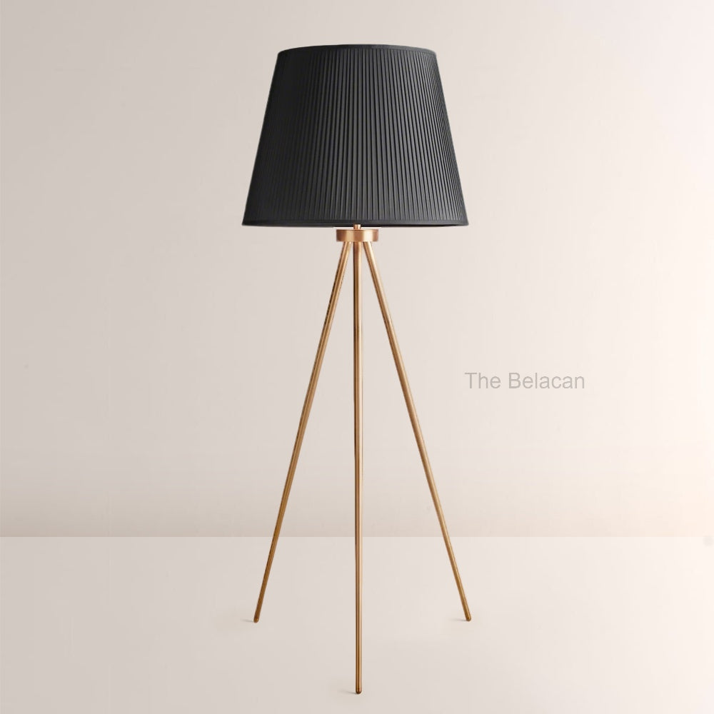 ReeEon Pleated Silk Shade Floor Lamp - thebelacan
