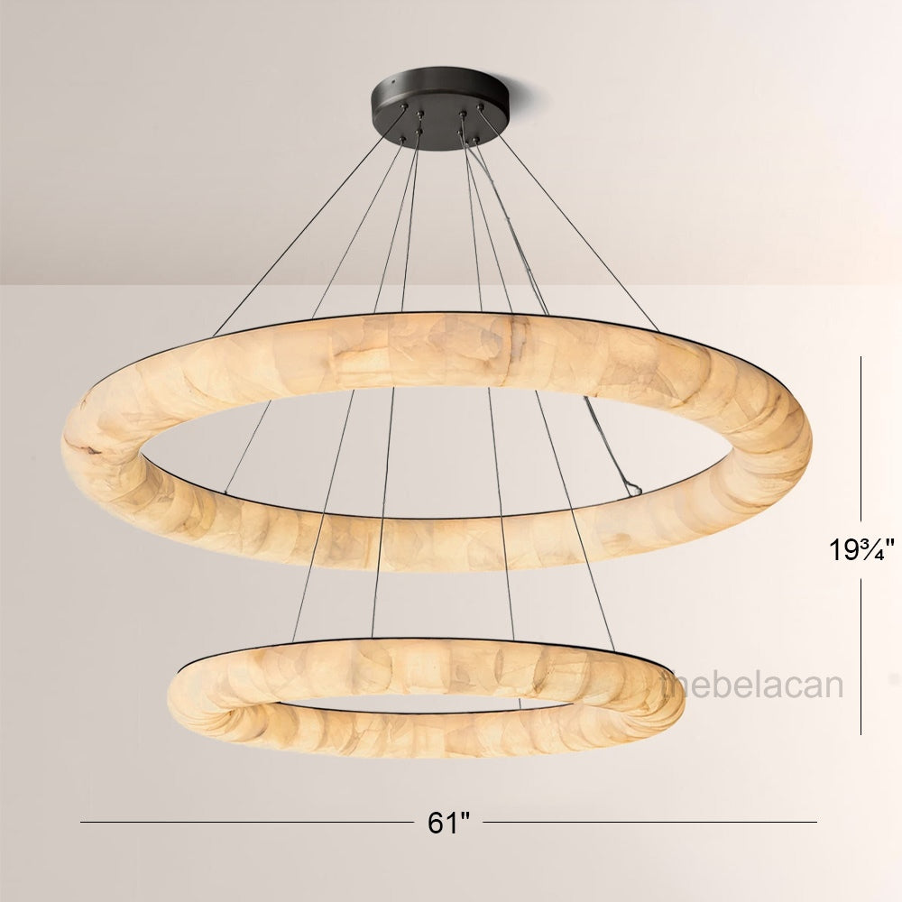 Rivage Lisse Two-Tiered Round Chandelier 61″D - thebelacan