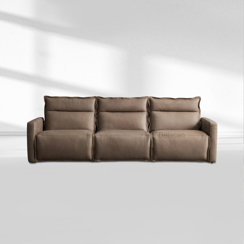 Rowland Leather Three-Piece Motion Modular Sofa - thebelacan