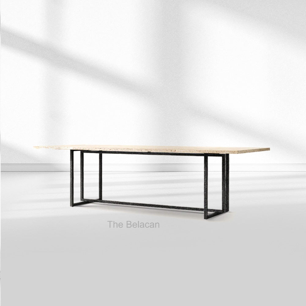 SalVerve Stone Rectangular Dining Table - thebelacan