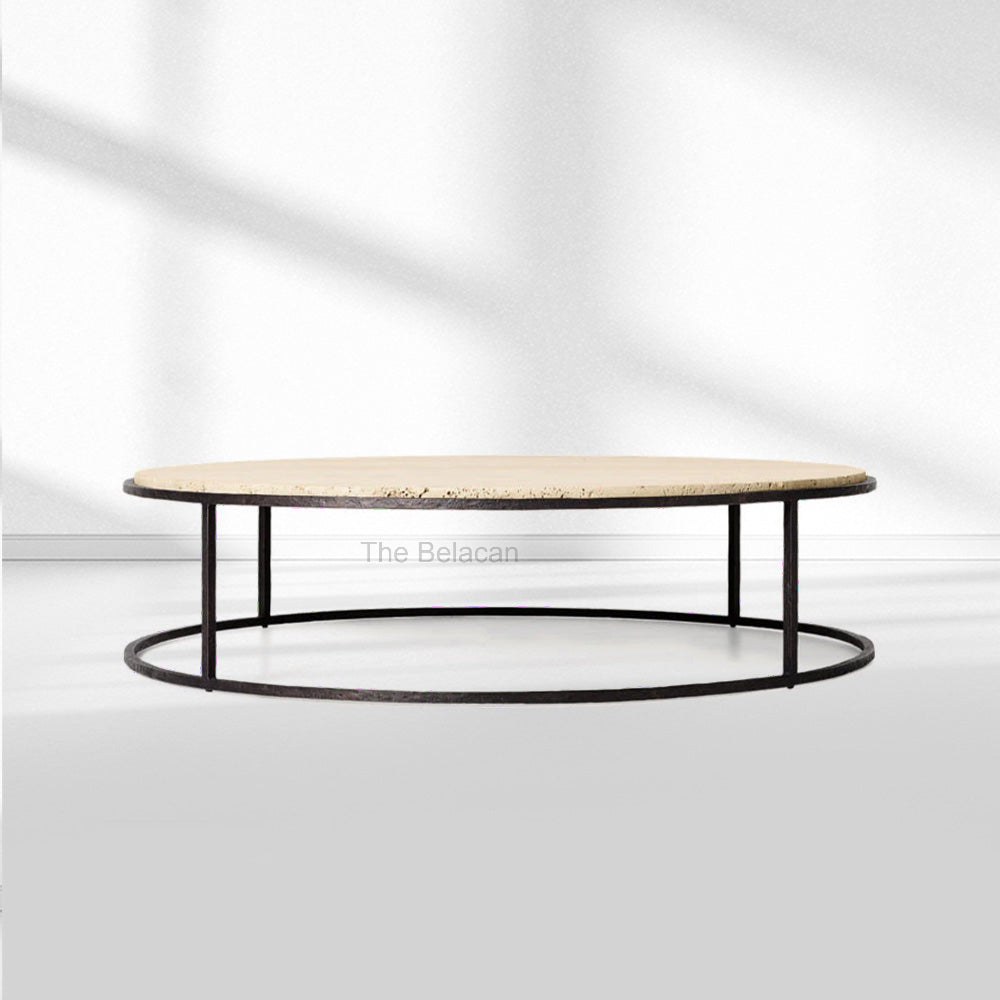 SalVerve Stone Round Coffee Table - thebelacan