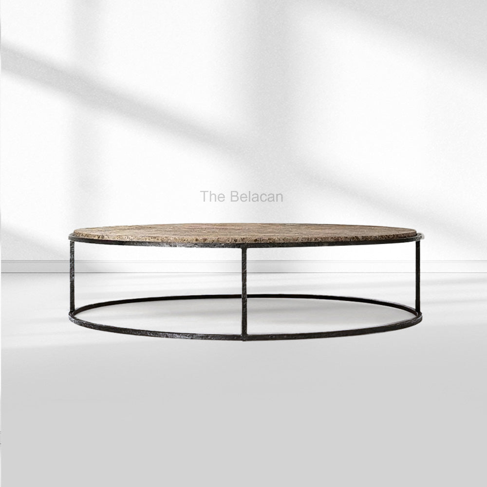 SalVerve Stone Round Coffee Table - thebelacan