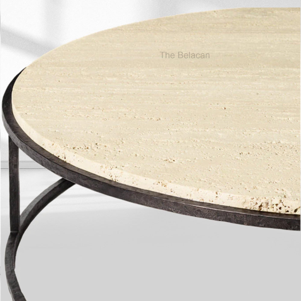 SalVerve Stone Round Coffee Table - thebelacan