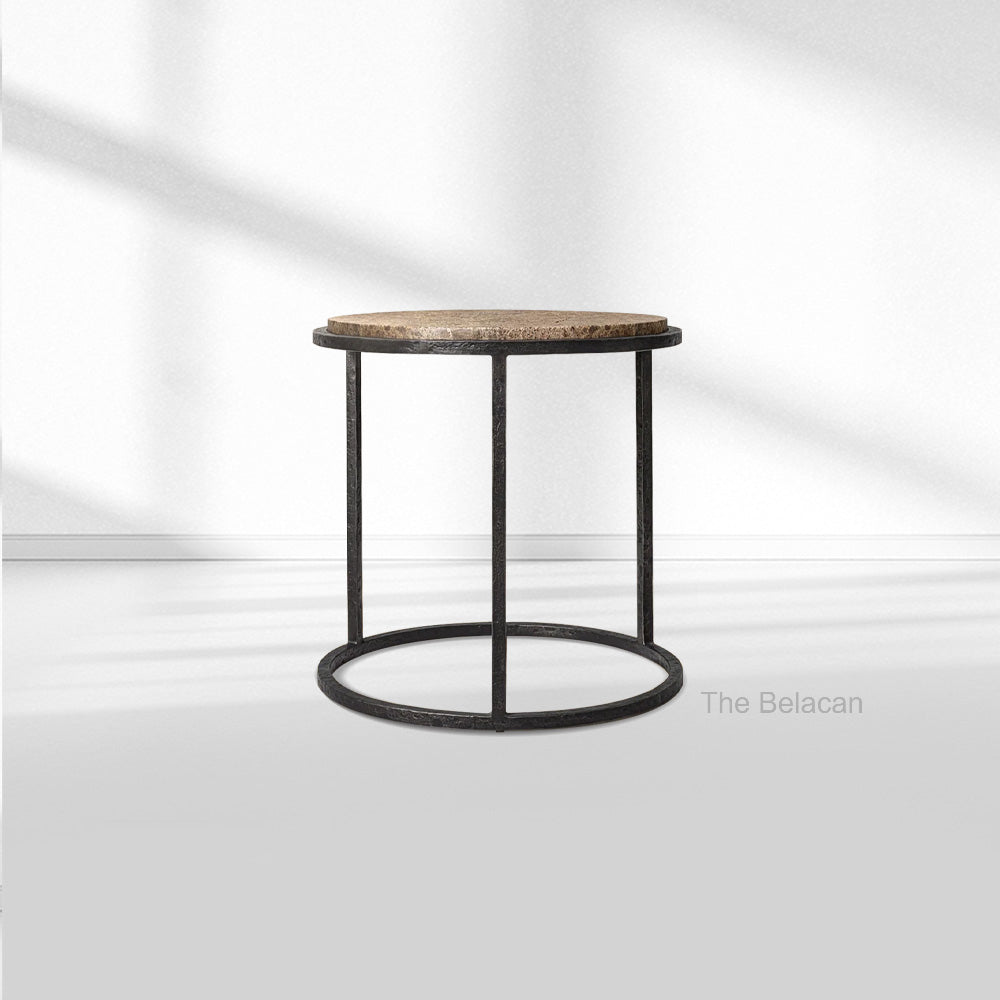 SalVerve Stone Round Side Table - thebelacan