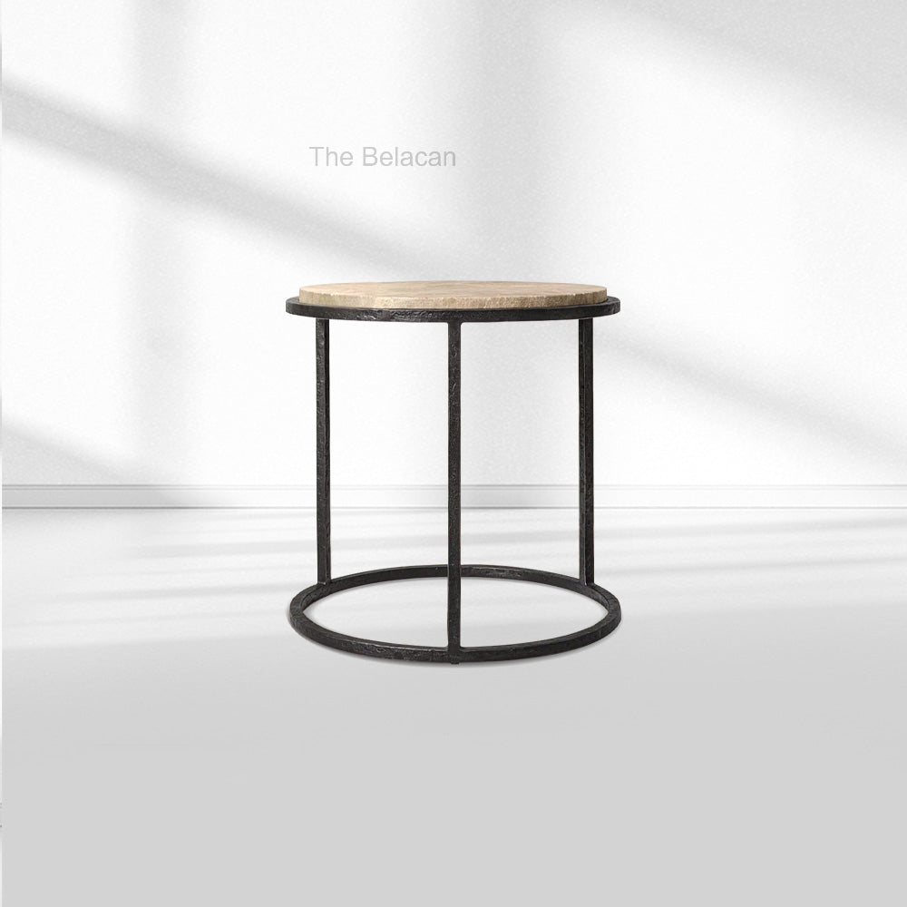 SalVerve Stone Round Side Table - thebelacan