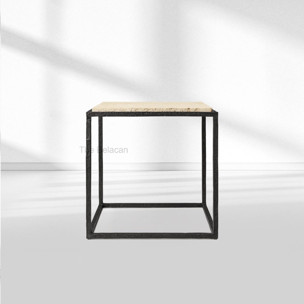 SalVerve Stone Square Side Table - thebelacan
