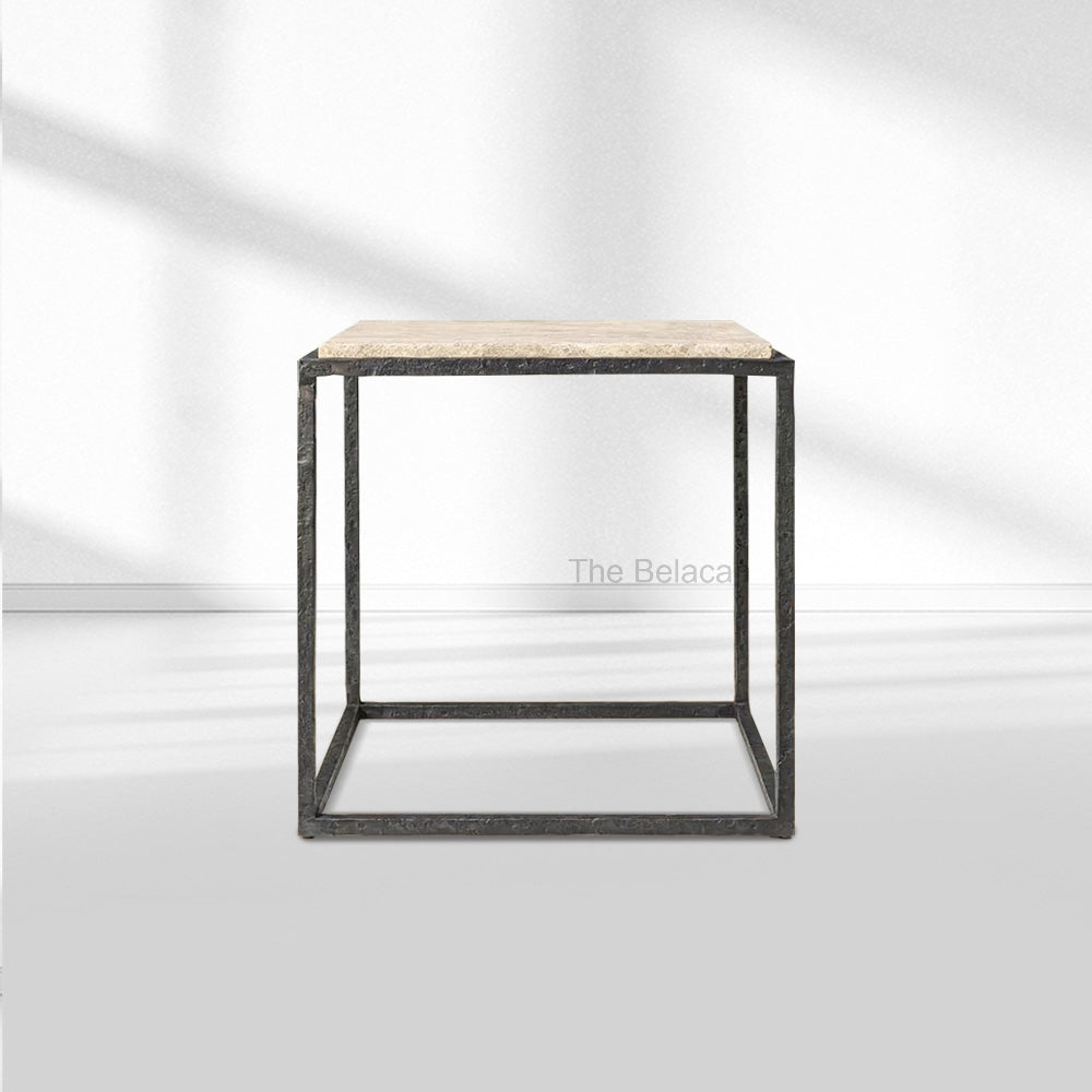 SalVerve Stone Square Side Table - thebelacan