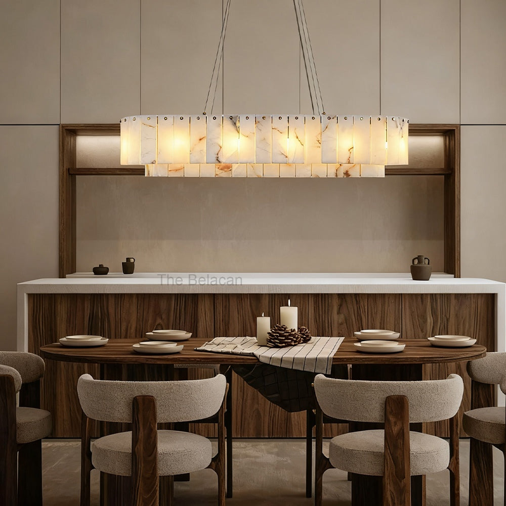 Sawyer Alabaster Rectangle Chandelier 40 54 - thebelacan