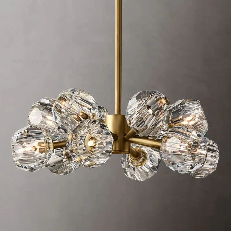 Kristal clear Glass Round Chandelier 24" - thebelacan