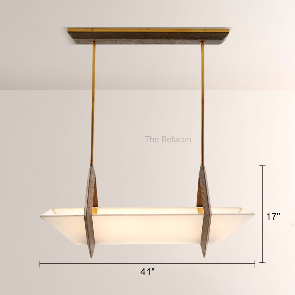 Spencer Fabric Linear Chandelier - thebelacan