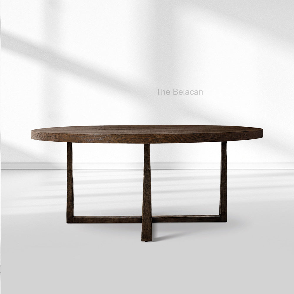 T-Brace Round Dining Table