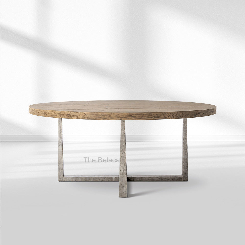 T-Brace Round Dining Table