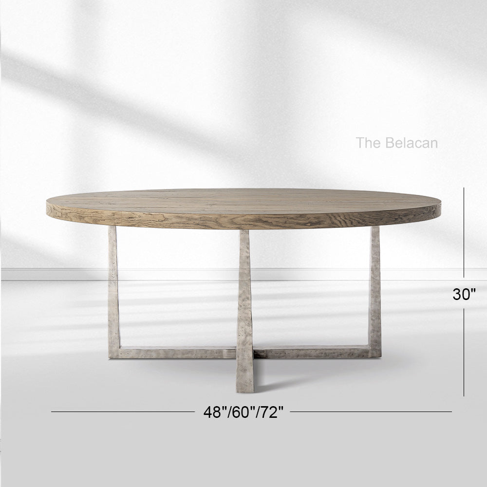 T-Brace Round Dining Table