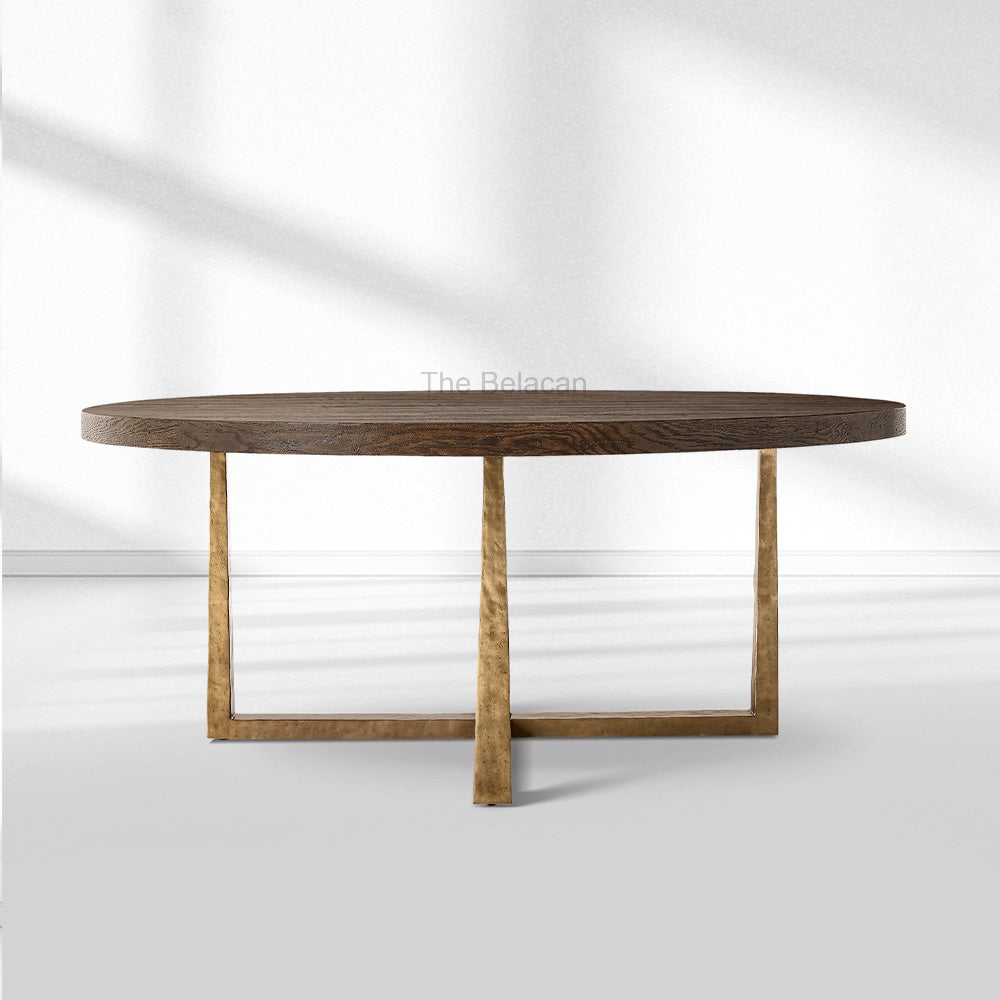 T-Brace Round Dining Table