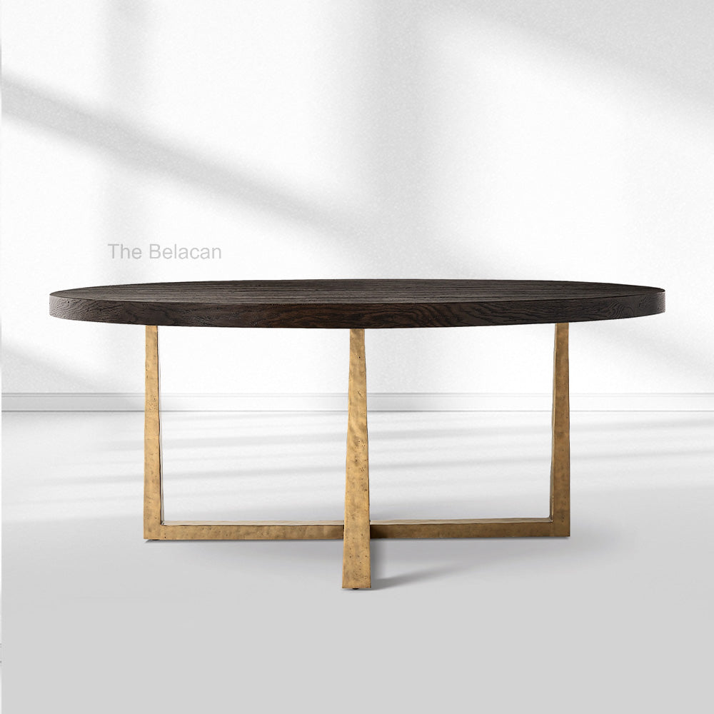 T-Brace Round Dining Table