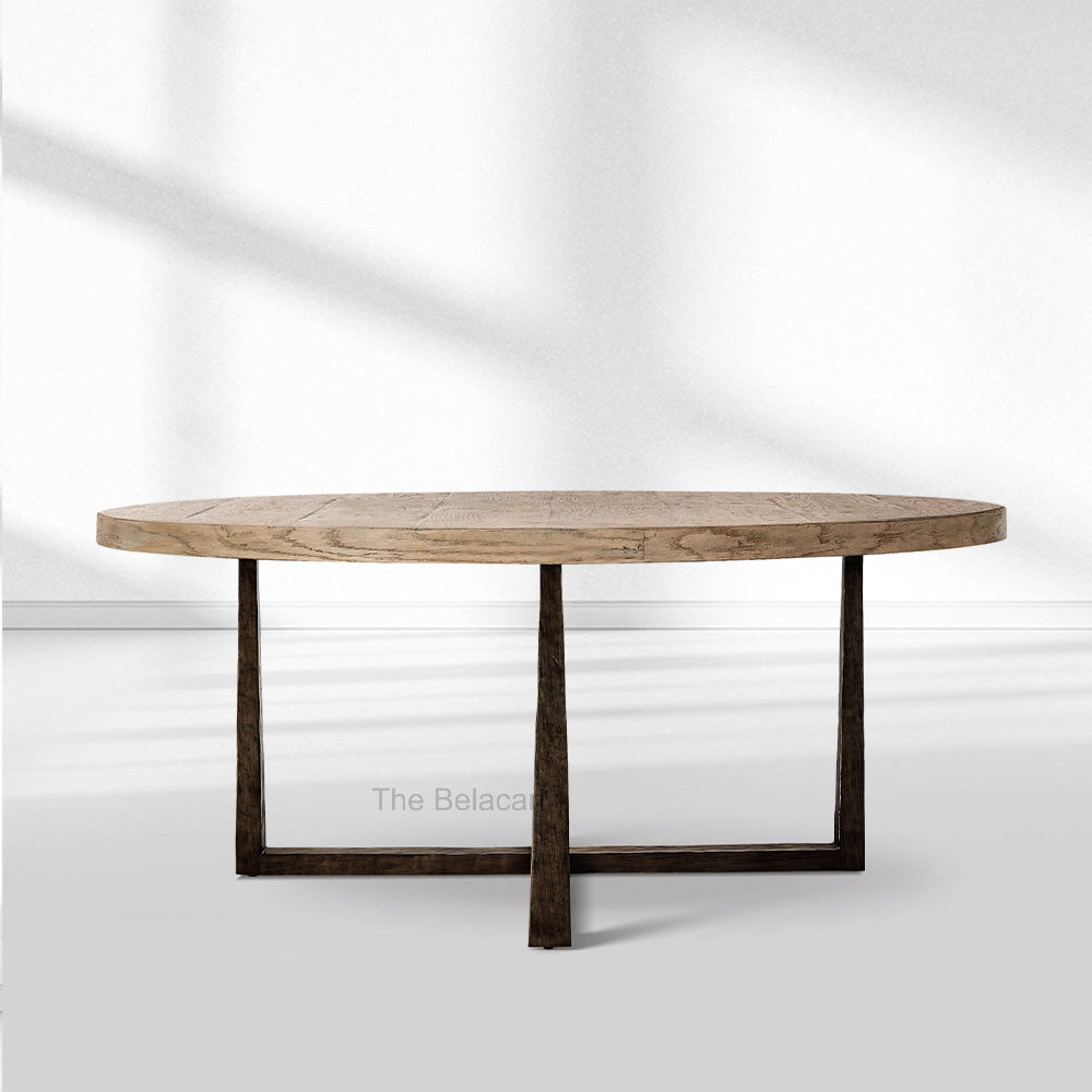 T-Brace Round Dining Table