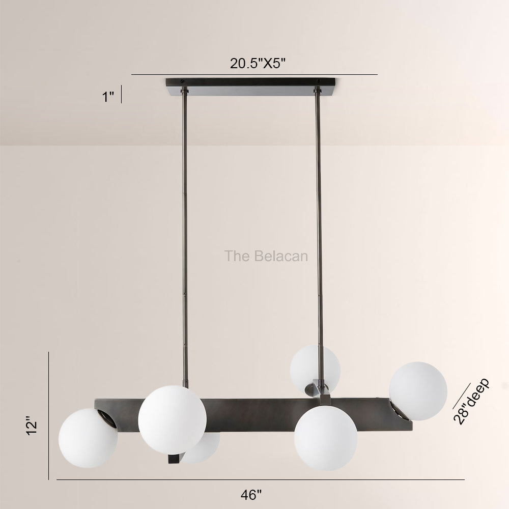 Thera Globe Linear Chandelier - thebelacan