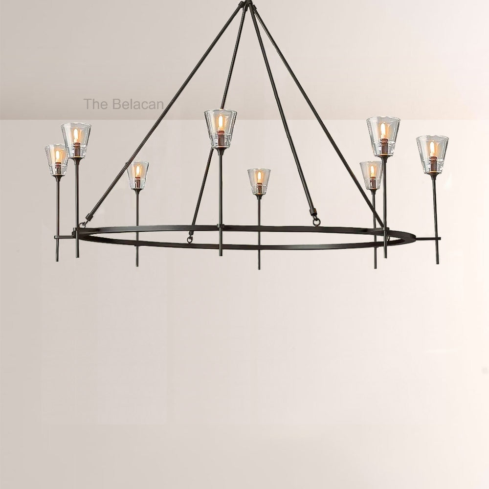 TorApex De Verre Round Chandelier 58 - thebelacan